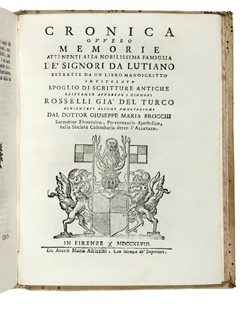  Brocchi Giuseppe Maria : Descrizione della provincia del Mugello con la carta geografica  [..]