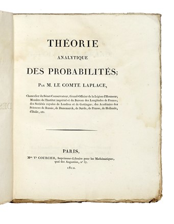  Laplace (de) Pierre Simon : Theorie analytique des probabilits...  - Asta Libri, autografi e manoscritti - Libreria Antiquaria Gonnelli - Casa d'Aste - Gonnelli Casa d'Aste