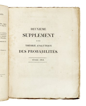  Laplace (de) Pierre Simon : Theorie analytique des probabilits... Aritmetica,  [..]