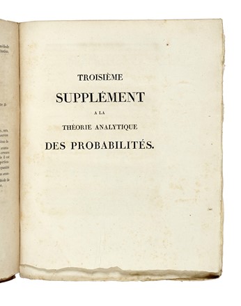  Laplace (de) Pierre Simon : Theorie analytique des probabilits... Aritmetica,  [..]