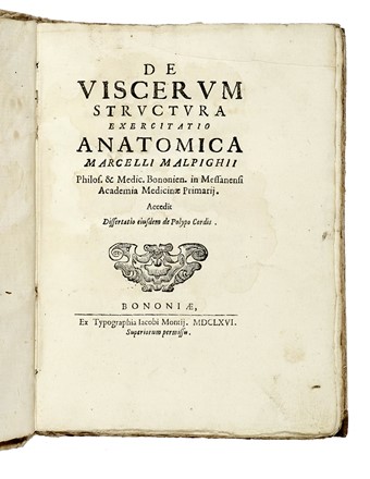  Malpighi Marcello : De viscerum structura exercitatio anatomica [...]. Accedit Dissertatio eiusdem de Polypo Cordis.  - Asta Libri, autografi e manoscritti - Libreria Antiquaria Gonnelli - Casa d'Aste - Gonnelli Casa d'Aste