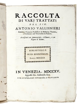  Vallisneri Antonio : De' corpi marini che su' monti si trovano; della loro origine;  [..]