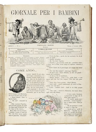  Collodi Carlo : Giornale per i bambini. (La storia di un burattino).  - Auction  [..]