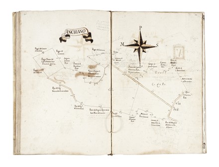 Cabreo - Beni del Sig. Barto / lomeo Boccella / in C.[omu]ne / d'Anchiano. 1674.  - Asta Libri, autografi e manoscritti - Libreria Antiquaria Gonnelli - Casa d'Aste - Gonnelli Casa d'Aste