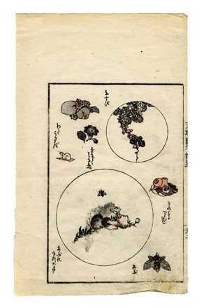  Katsushika Hokusai  (Edo, 1760 - 1849) : Due fogli da Ehon teikin rai (Comunicazioni illustrate dell'apprendimento domestico).  - Asta Arte Antica, Orientale, Moderna e Contemporanea [parte I] - Libreria Antiquaria Gonnelli - Casa d'Aste - Gonnelli Casa d'Aste