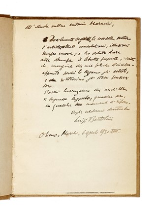 Lotto di 21 opere di letteratura italiana, alcune con dedica autografa degli autori.  Lorenzo Viani  (Viareggio, 1882 - Ostia, 1936), Alfonso Gatto  (1909 - 1976), Mino Maccari  (Siena, 1898 - Roma, 1989), Aldo Palazzeschi  (Firenze, 1885 - Roma, 1974), Luigi Bartolini  (Cupramontana, 1892 - Roma, 1963), Giuseppe Antonio Borgese  (1882 - 1952)  - Asta Libri, autografi e manoscritti - Libreria Antiquaria Gonnelli - Casa d'Aste - Gonnelli Casa d'Aste