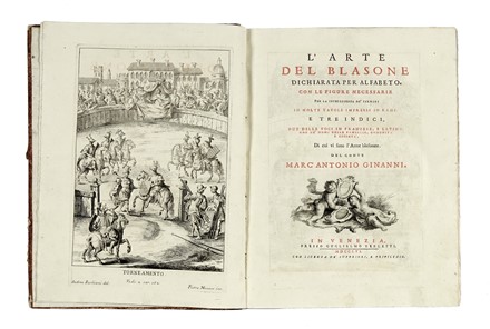  Ginanni Marco Antonio : L'arte del Blasone dichiarata per alfabeto...  Pietro Monaco  (Belluno, 1707 - Venezia, 1772), Andrea Barbiani  (1709 - 1779)  - Asta Libri, autografi e manoscritti - Libreria Antiquaria Gonnelli - Casa d'Aste - Gonnelli Casa d'Aste