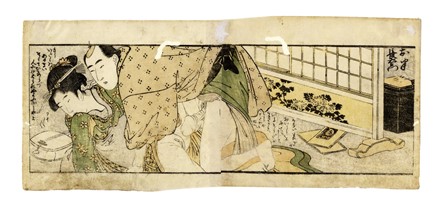  Kitagawa Utamaro  (Edo, 1753 - 1806) [attribuito a] : Due tavole affini a Hobashiragan.  - Asta Arte Antica, Orientale, Moderna e Contemporanea [parte I] - Libreria Antiquaria Gonnelli - Casa d'Aste - Gonnelli Casa d'Aste