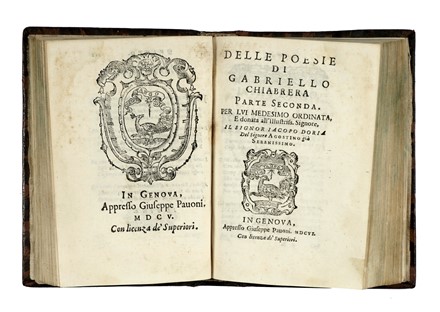  Chiabrera Gabriello : Delle Poesie [...] Parte Prima (-Terza).  - Asta Libri, autografi e manoscritti - Libreria Antiquaria Gonnelli - Casa d'Aste - Gonnelli Casa d'Aste