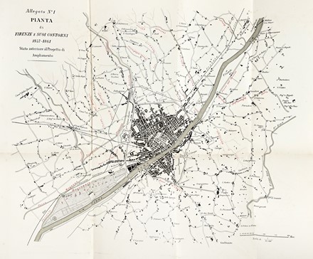  Poggi Giuseppe : Sui lavori per l'ingrandimento di Firenze... Storia locale, Architettura,  [..]