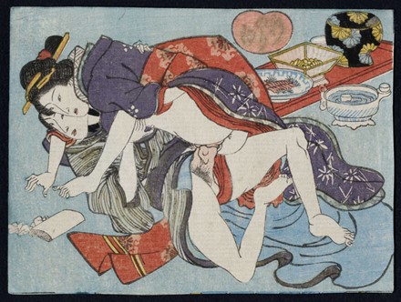  Utagawa Kunisada I (Toyokuni III)  (Edo, 1786 - 1865) : Due tavole con coppia di amanti.  - Asta Arte Antica, Orientale, Moderna e Contemporanea [parte I] - Libreria Antiquaria Gonnelli - Casa d'Aste - Gonnelli Casa d'Aste