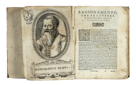  Scappi Bartolomeo : Opera di M. Bartolomeo Scappi, cuoco secreto di papa Pio Quinto,  [..]