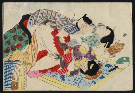  Utagawa Kunisada III  (1848 - 1920) : Coppia di amanti.  - Asta Arte Antica, Orientale, Moderna e Contemporanea [parte I] - Libreria Antiquaria Gonnelli - Casa d'Aste - Gonnelli Casa d'Aste