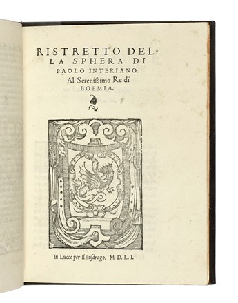  Interiano Paolo : Inventione del corso della longitudine [...] Col Ristretto della Sphera del medesimo.  - Asta Libri, autografi e manoscritti - Libreria Antiquaria Gonnelli - Casa d'Aste - Gonnelli Casa d'Aste