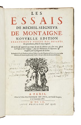  Montaigne Michel Eyquem (de) : Les Essais [...]. Nouvelle edition exactement purge  [..]