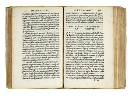  Lobera de Avila Luis : Libro delle quatro infermita cortigiane, che sono catarro, gotta, artetica, sciatica [...] Tradotto di spagnuolo in italiano per m. Pietro Lauro.  Pietro Lauro  - Asta Libri, autografi e manoscritti - Libreria Antiquaria Gonnelli - Casa d'Aste - Gonnelli Casa d'Aste