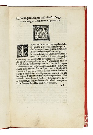  Augustinus Aurelius (santo) : Soliloquii. Incunabolo, Religione, Collezionismo  [..]