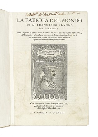  Alunno Francesco : La Fabrica del mondo [?] Nella quale si contengono tutte le voci di Dante, del Petrarca, del Boccaccio...  - Asta Libri, autografi e manoscritti - Libreria Antiquaria Gonnelli - Casa d'Aste - Gonnelli Casa d'Aste