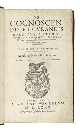  Le Pois Nicolas : De cognoscendis et curandis praecipue internis humani corporis morbis libri tres...  - Asta Libri, autografi e manoscritti - Libreria Antiquaria Gonnelli - Casa d'Aste - Gonnelli Casa d'Aste