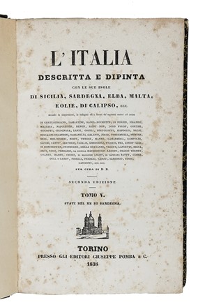  Bertolotti Davide : L'Italia descritta e dipinta con le sue isole... Geografia  [..]