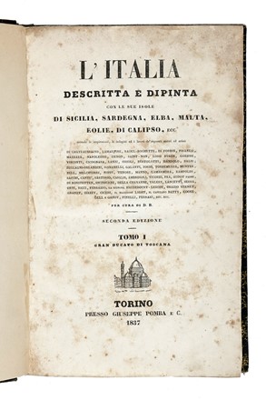  Bertolotti Davide : L'Italia descritta e dipinta con le sue isole... Geografia  [..]