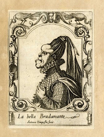  Antonio Tempesta  (Firenze, 1555 - Roma, 1630) : Sette ritratti grotteschi dall'Orlando  [..]