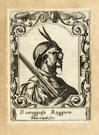  Antonio Tempesta  (Firenze, 1555 - Roma, 1630) : Sette ritratti grotteschi dall'Orlando  [..]