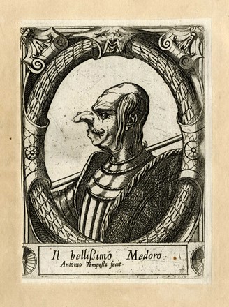  Antonio Tempesta  (Firenze, 1555 - Roma, 1630) : Sette ritratti grotteschi dall'Orlando  [..]