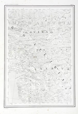  Achille Paris  (editore e stampatore a Firenze, Firenze, 1820 - 1884) : Carta geografica  [..]