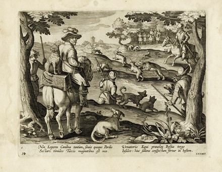  Jan Van der Straet (detto Stradano)  (Bruges, 1523 - Firenze, 1605) [da] : La caccia  [..]