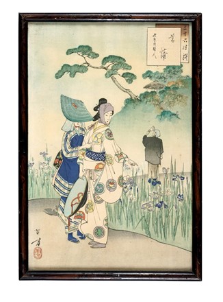  Mizuno Toshikata  (1866 - 1908) : Dodici tavole da Sanjroku kasen (trentasei bellezze  [..]