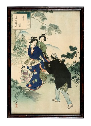  Mizuno Toshikata  (1866 - 1908) : Dodici tavole da Sanjroku kasen (trentasei bellezze  [..]