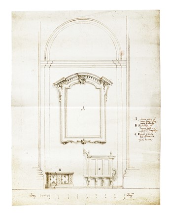  Anonimo del XVIII secolo : Tre grandi studi per baldacchino.  - Asta Arte Antica,  [..]