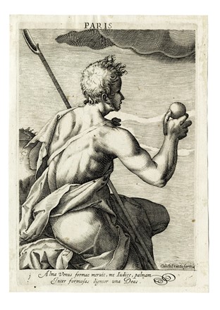  Anonimo del XVII secolo : Paris / Venus / Pallas /Iuno / Mercurius.  - Asta Arte  [..]