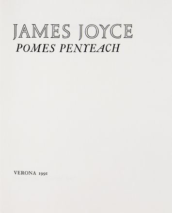  Joyce James : Pomes penyeach. Libro d'Artista, Collezionismo e Bibiografia  Valerio Adami  (Bologna, 1935)  - Auction BOOKS, MANUSCRIPTS AND AUTOGRAPHS - Libreria Antiquaria Gonnelli - Casa d'Aste - Gonnelli Casa d'Aste