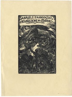  Adolfo De Carolis  (Montefiore dell'Aso, 1874 - Roma, 1928) : Due xilografie.  - Auction Prints, Drawings, Maps and Views - Libreria Antiquaria Gonnelli - Casa d'Aste - Gonnelli Casa d'Aste