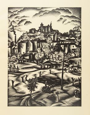  Aldo Patocchi  (Basilea, 1907 - Lugano, 1986) : 12 Paesaggi in xilografia di Aldo Patocchi.  - Auction Prints, Drawings, Maps and Views - Libreria Antiquaria Gonnelli - Casa d'Aste - Gonnelli Casa d'Aste