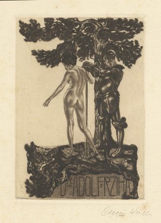  Alois Kolb  (Vienna, 1875 - Lipsia, 1942) : Quattro ex libris.  - Auction Prints and Drawings - Libreria Antiquaria Gonnelli - Casa d'Aste - Gonnelli Casa d'Aste