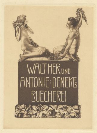  Alois Kolb  (Vienna, 1875 - Lipsia, 1942) : Quattro ex libris.  - Auction Prints and Drawings - Libreria Antiquaria Gonnelli - Casa d'Aste - Gonnelli Casa d'Aste