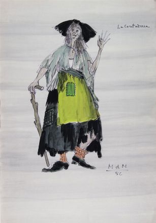  Maria De Matteis  (Firenze, 1898 - Roma, 1988) : Due bozzetti per costumi teatrali.  - Asta Stampe e Disegni - Libreria Antiquaria Gonnelli - Casa d'Aste - Gonnelli Casa d'Aste