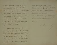 Lettera autografa firmata inviata a Monsieur Hirsch.
