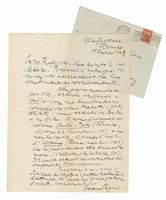 Lettera autografa firmata inviata a Giorgio Pillon.