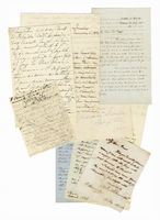Lotto di 8 lettere di artisti e autori americani: Greenough Horatio, George Curtis, Adams Charles Francis John Quincy Adams.