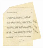 Lettera dattiloscritta con sigla autografa (T.S.E.) inviata al teorico del fascismo James Strachey Barnes.