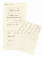 Lettera autografa (13 righe) su prova di caratteri realizzata dall'incisore Benedetto Bordiga.