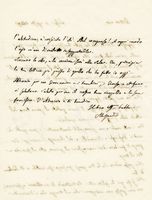 Lettera autografa - firmata 'babbo Alessandro' - inviata al figlio Pietro.	