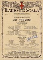 Raccolta di 35 locandine del Teatro alla Scala, quasi tutti con firme autografe.