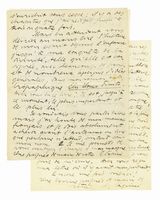 2 lettere autografe firmate inviate al giornalista e drammaturgo Alfred Mortier.