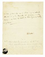 Lettera manoscritta con firma autografa.