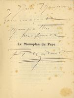 Dedica autografa sulla prima edizione dell?opera di Marinetti 'Le monoplan du pape' (Paris, Sansot 1912).